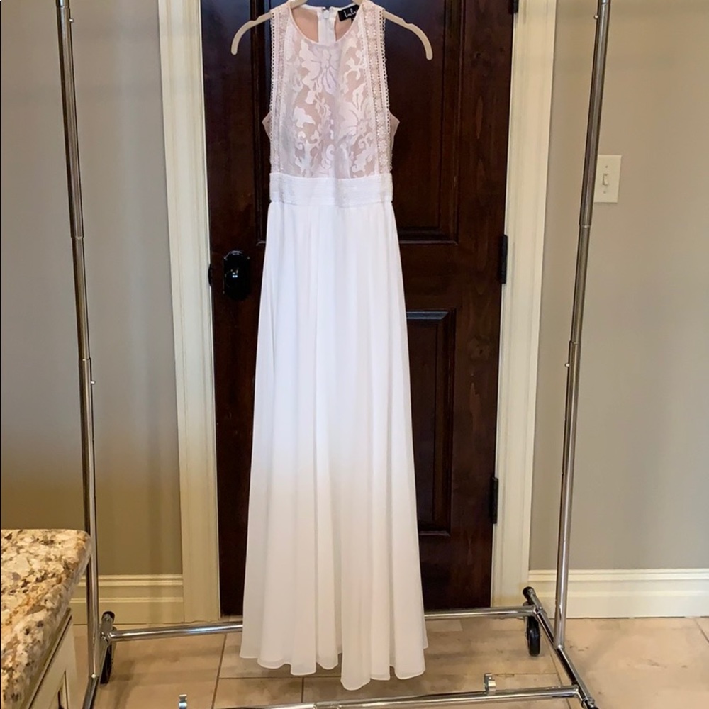 White and lace prom dress!